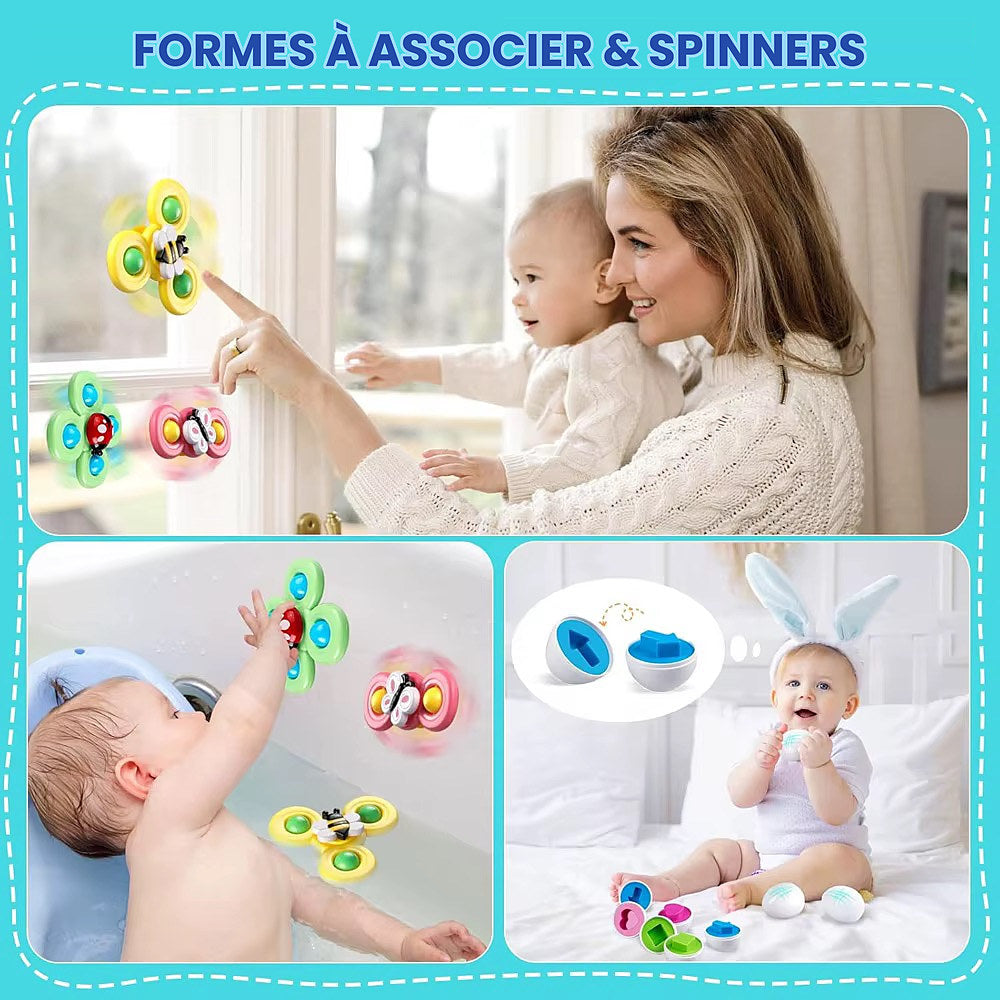 Coffret Jouets Montessori 6 en 1 pour Bébé