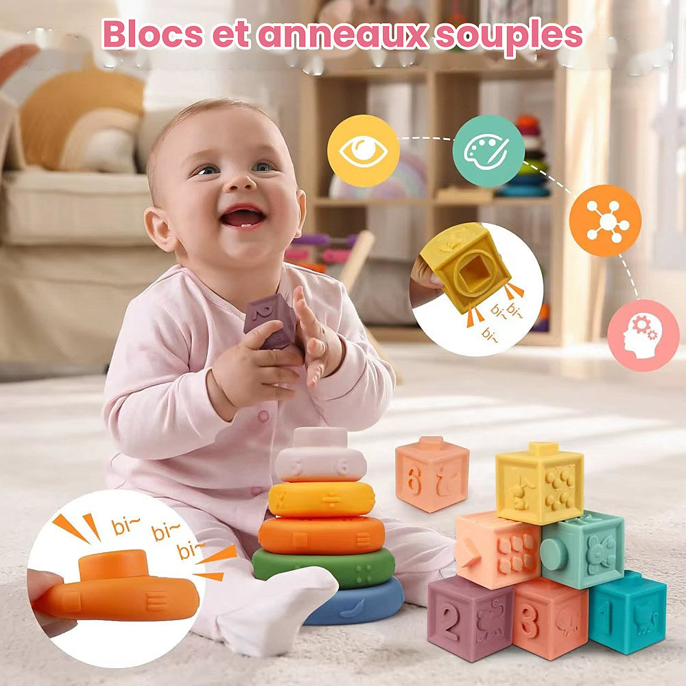 Coffret Jouets Montessori 6 en 1 pour Bébé
