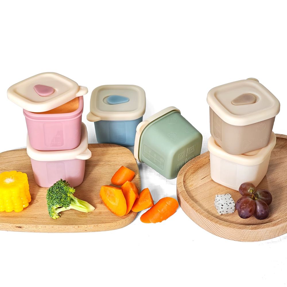 3 Pots de Conservation en Silicone Hermétique