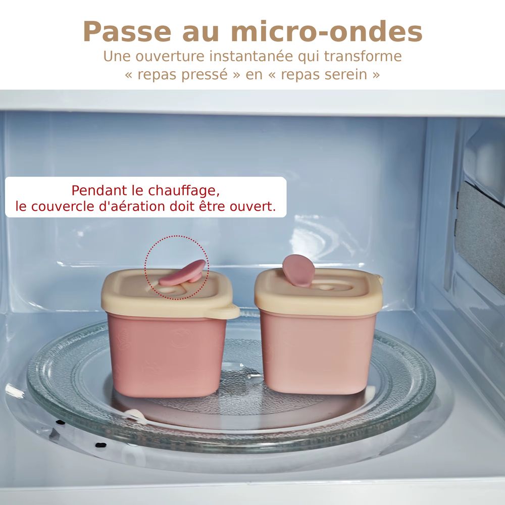 3 Pots de Conservation en Silicone Hermétique