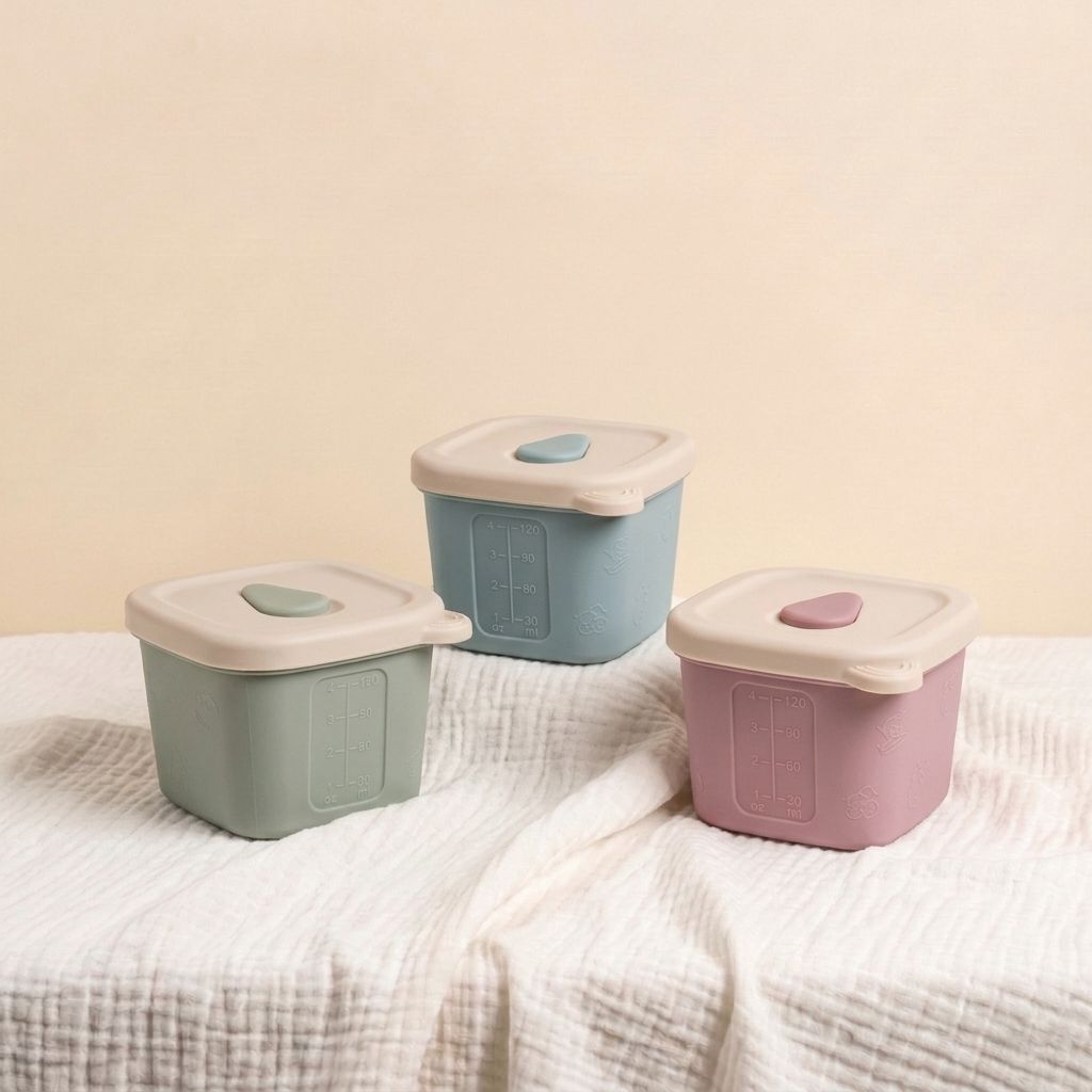 3 Pots de Conservation en Silicone Hermétique